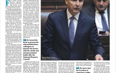 Micheál Martin’s calm leadership masks a stark record on abortion